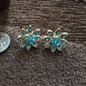 Blue Flower Earrings